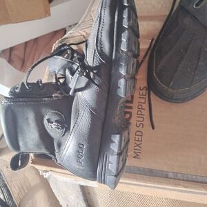 Polo Black Leather Boots